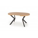 Стол обеденный HALMAR PERONI дуб золотой/черный 100-250/100